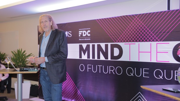 Hugh Forrest, diretor do SXSW, durante jantar Mind the Gap  (Foto: Samuel Esteves/Editora Globo)