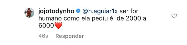 Polêmica entre Jojo Todynho e uma internauta no Instagram (Foto: Reprodução/ Instagram)