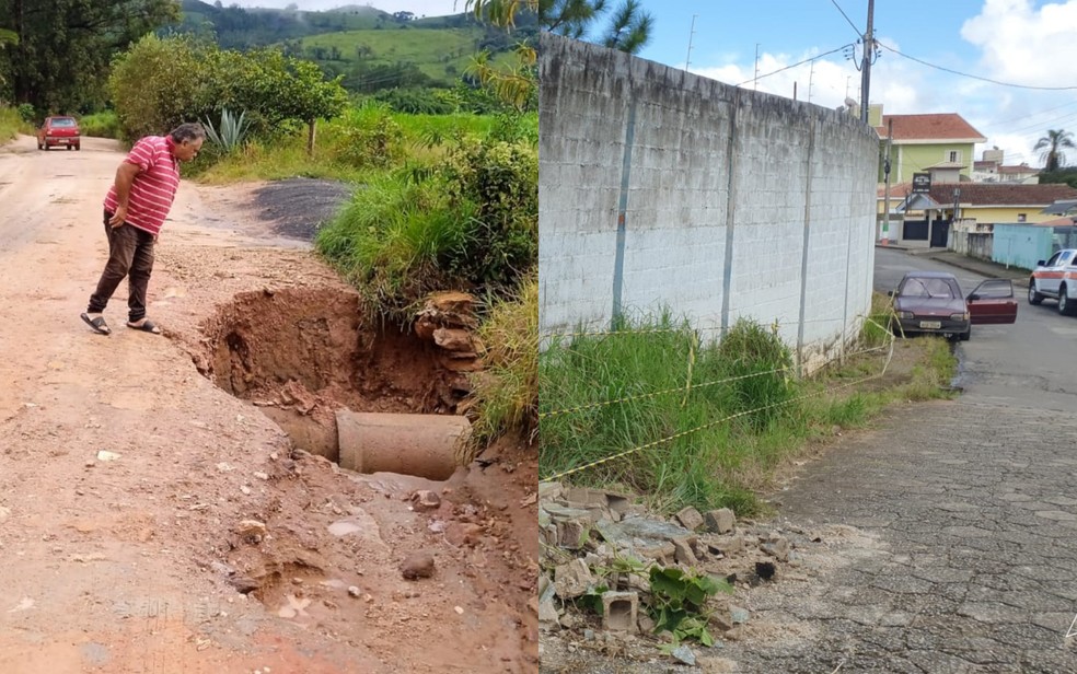Monte Sião: Fortes chuvas atingem cidades do Sul de MG, alagam ruas e deixam prejuízos — Foto: Defesa Civil / Fernando Massaro