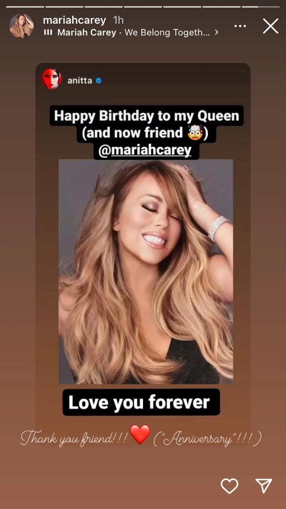 Anitta e Mariah Carey (Foto: Reprodução/Instagram )