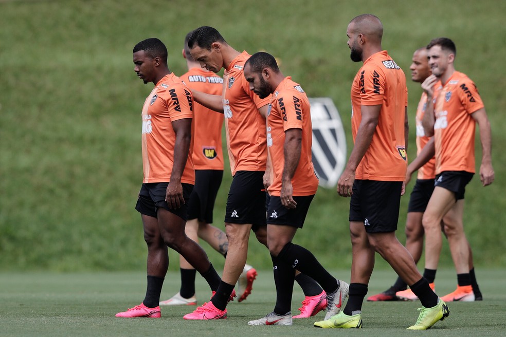 Jogadores do Atlético-MG treino — Foto: Bruno Cantini/Atlético-MG
