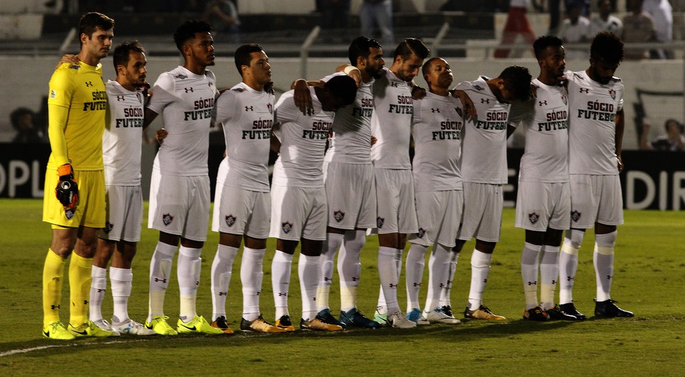 Jogadores do Flu no empate em Campinas (Foto: Nelson Perez/Fluminense FC)