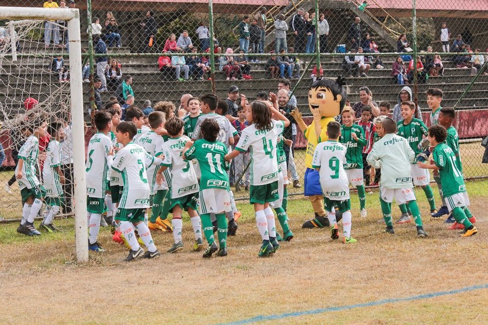 Na categoria sub-10, o Palmeiras foi o campeão da IberCup (Foto: Junior Góis/Divulgação IberCup)