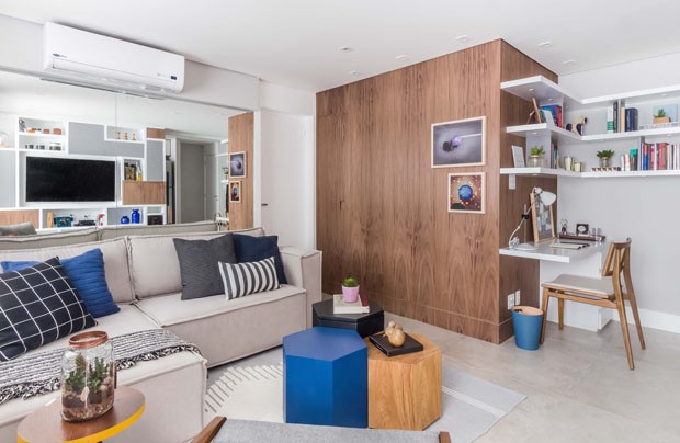 Apartamento de 57 m² para um solteiro tem ideias versáteis (Foto: ATA Photograph/Divulgação)