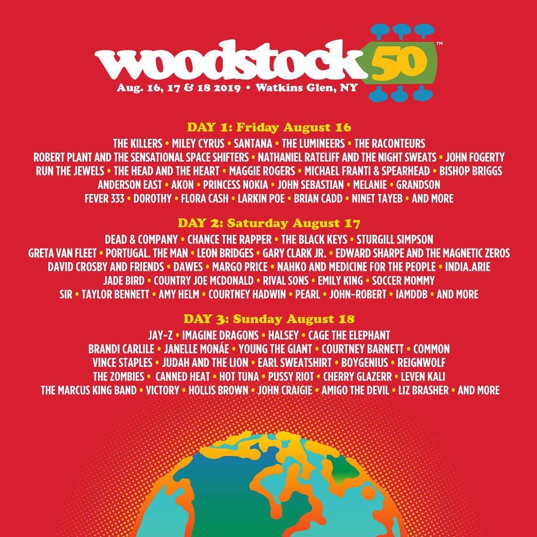Line-up do Woodstock 50 (Foto: Reprodução/Instagram)