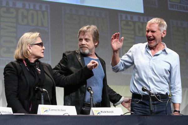 Mark Hamill, Carrie Fisher e Harrison Ford (Foto: Getty Images)