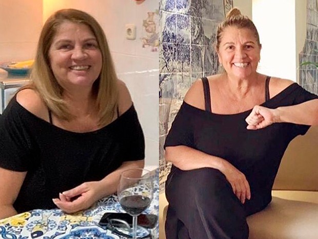 Antes e depois de Tássia Camargo (Foto: Reprodução/Instagram)