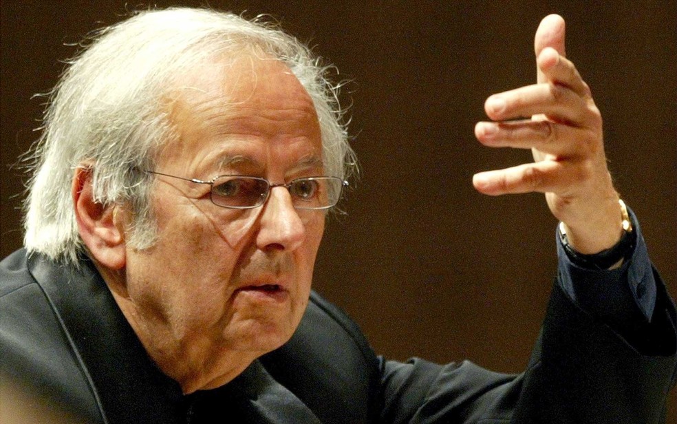 AndrÃ© Previn, durante o 15Âº o Festival de Lucerna na SuÃ­Ã§a em 2004 â Foto: Urs Flueeler Keystone / AP Photo