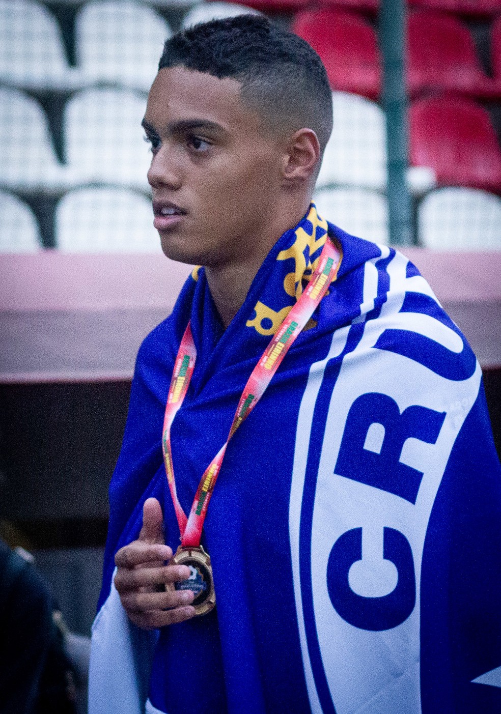 João Mendes, filho de Ronaldinho Gaúcho na base do Cruzeiro — Foto: Gustavo Aleixo