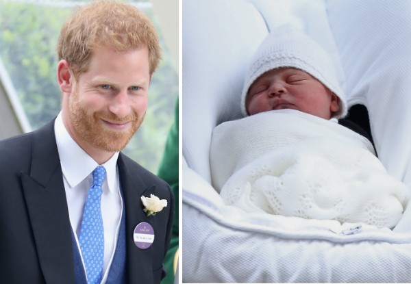 O Príncipe Harry e seu sobrinho Príncipe Louis, filho do Príncipe William (Foto: Getty Images)
