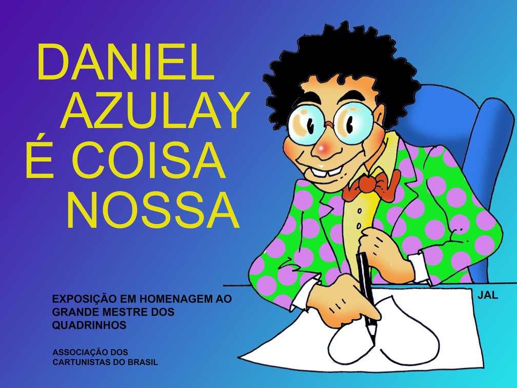 Exposição 'Daniel Azulay é coisa nossa', da Associação dos Cartunistas do Brasil — Foto: Divulgação