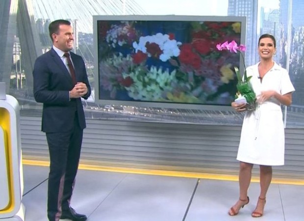 Rodrigo Bocardi e Sabina Simonato (Foto: Reprodução/TV Globo)
