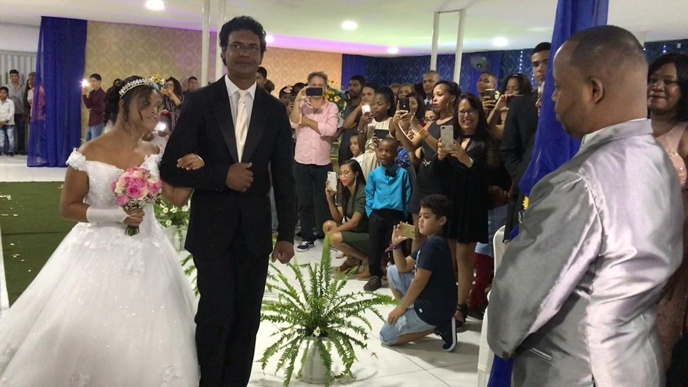 Casamento de Rafael e Bárbara, em Feira de Santana — Foto: Arquivo Pessoal