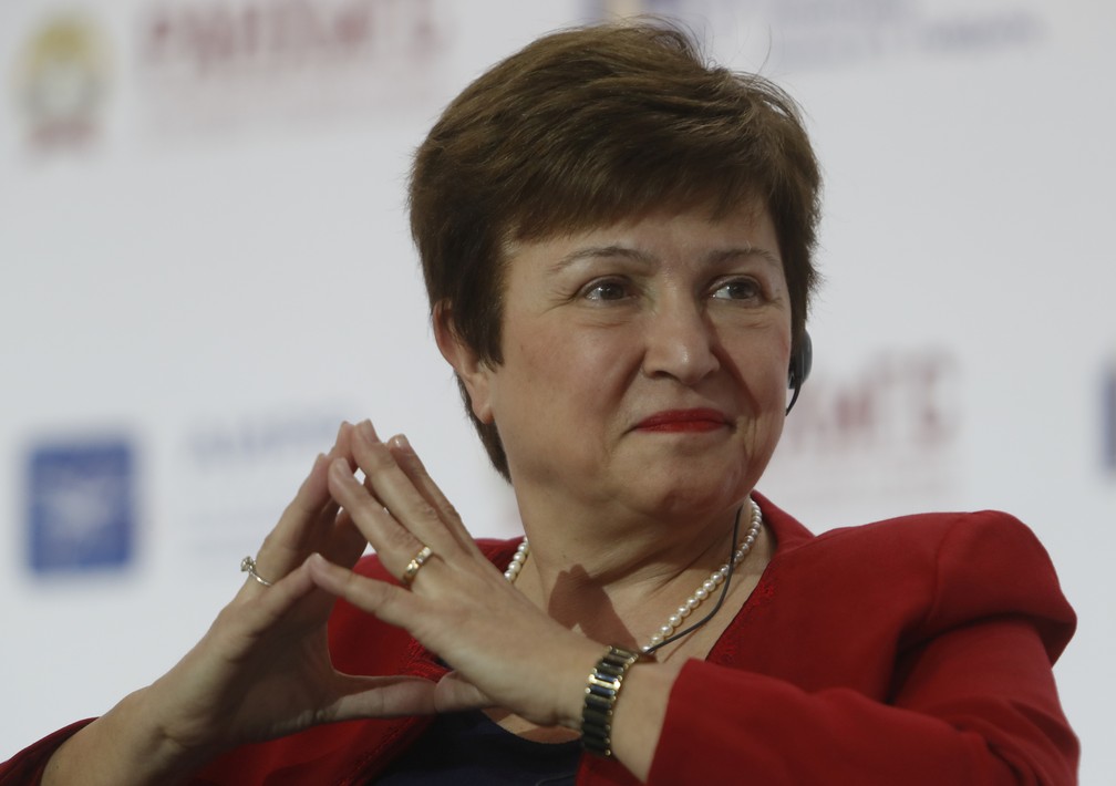 Kristalina Georgieva, nova diretora do FMI — Foto: Sergei Karpukhin/Reuters