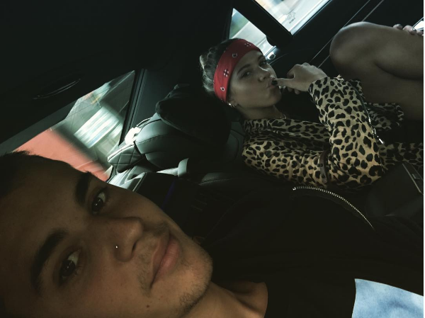 O cantor Justin Bieber com sua namorada, a modelo Sofia Richie (Foto: Instagram)