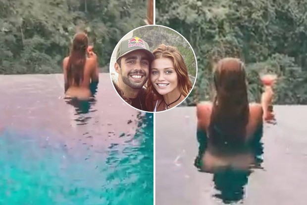 Pedro Scooby filma Cintia Dicker nua em piscina: Com ela tudo se torna o paraíso