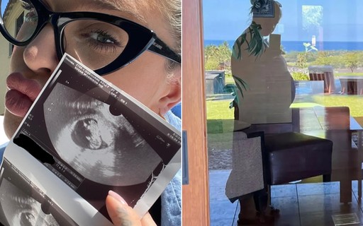 Kelly Osbourne faz raro registro da gravidez e mostra barrigão em reflexo de vidro