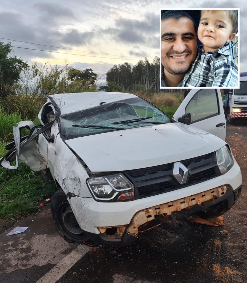 Pai e filho de 3 anos morrem em acidente entre picape e caminhão em rodovia de Quintana  — Foto: João Trentini/Divulgação