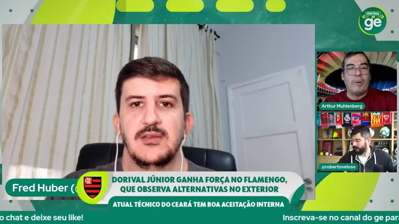 Fred Huber comenta sobre possível chegada de Dorival Júnior ao comando técnico do Flamengo