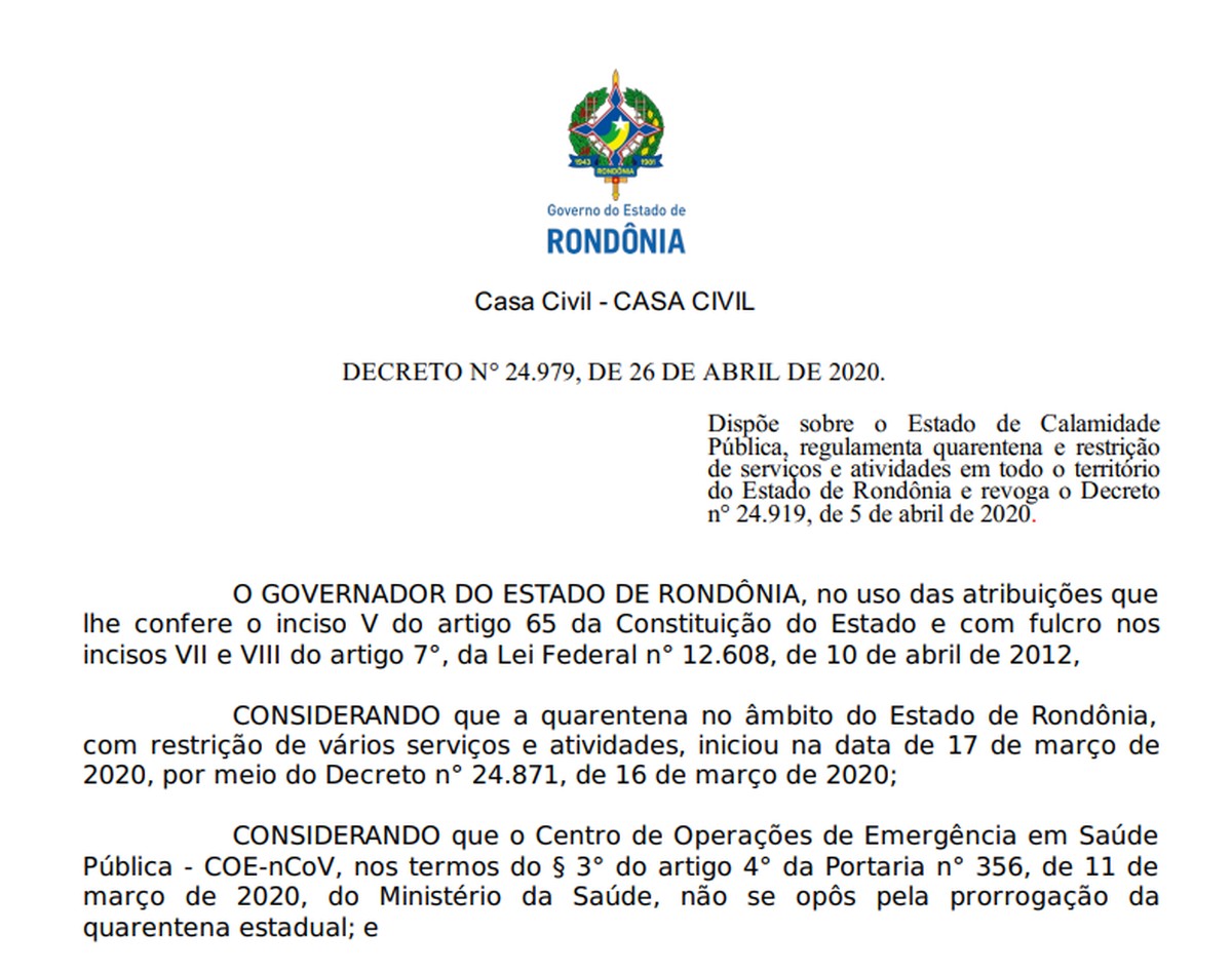 Governo Publica Novo Decreto E Regulamenta Funcionamento Do Comercio Escolas E Igrejas Em Ro Rondonia G1