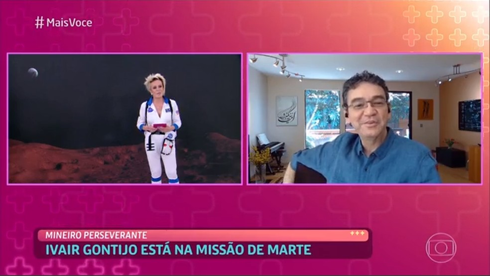 O engenheiro brasileiro Ivair Gontijo, contratado da Nasa, foi entrevistado no 'Mais Você' — Foto: TV Globo