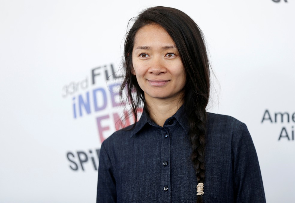 A cineasta Chloé Zhao, diretora de 'Nomadland' — Foto: Danny Moloshok / Reuters