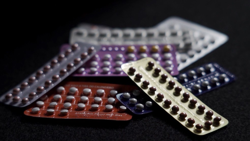 Foto de arquivo mostra cartelas de vários anticoncepcionais — Foto: Reprodução/Fantástico/Imagem Ilustrativa