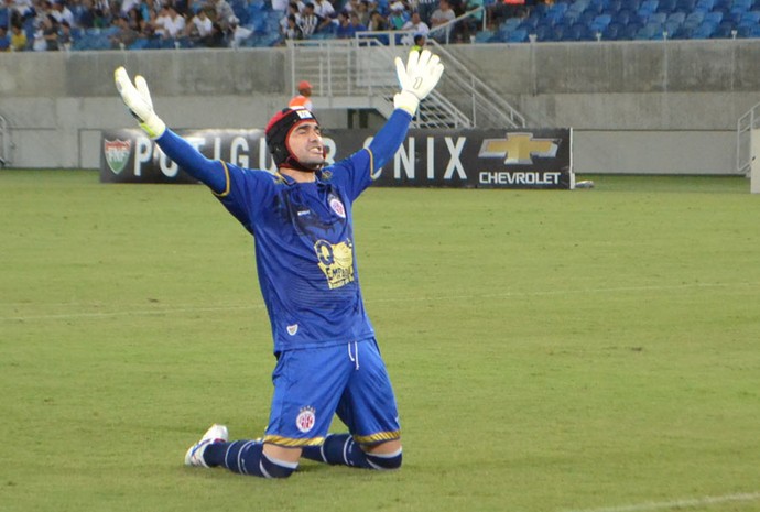 Andrey - goleiro do América-RN (Foto: Jocaff Souza/GloboEsporte.com)