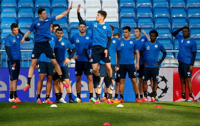 Draxler Huntelaar treino Schalke Santiago Bernabéu (Foto: Reuters)