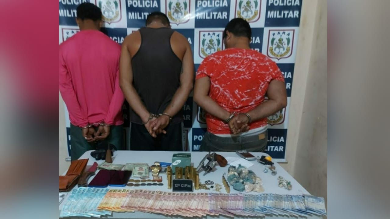 Três homens suspeitos de tráfico de drogas são presos no bairro São Lázaro, em Oriximiná