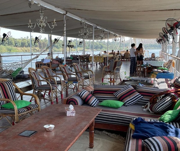 Marcio Garcia e Andréa Santa Rosa se hospedam em barco durante lua de mel no Egito (Foto: Reprodução/Instagram)