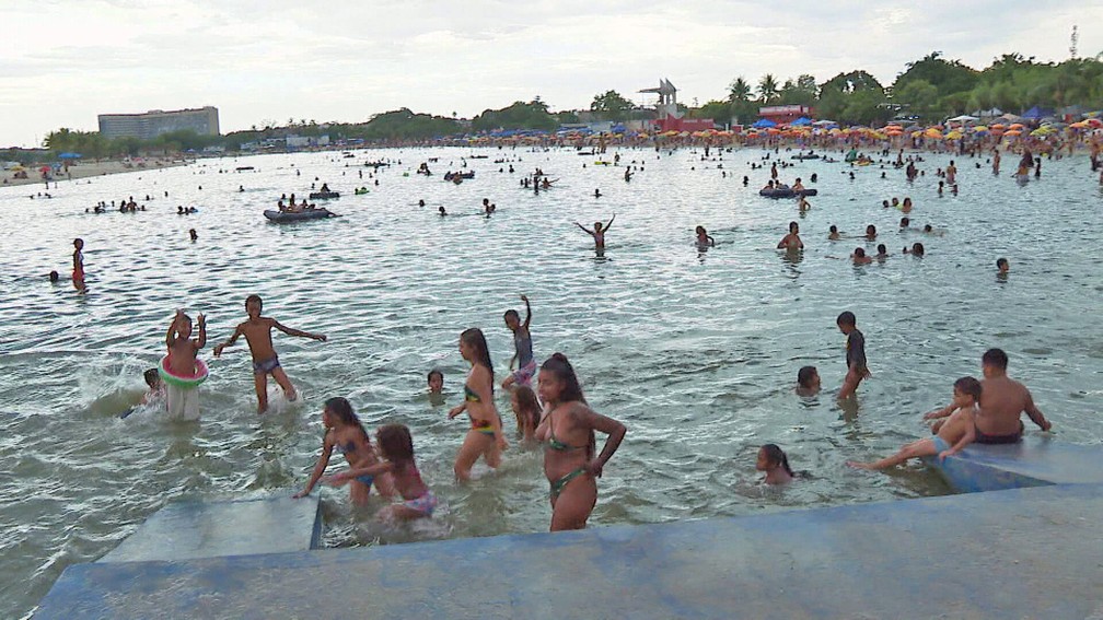 Piscinão de Ramos — Foto: Reprodução/TV Globo