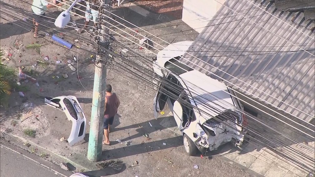 Acidente em Vista Alegre — Foto: Reprodução/TV Globo