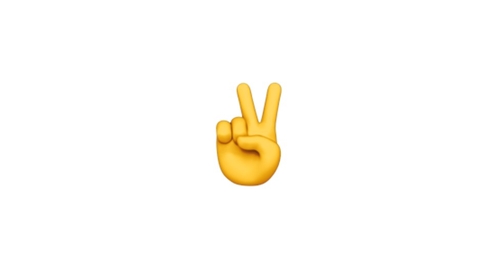 Emoji de sinal de paz  Foto: Reproduo/Emojipedia