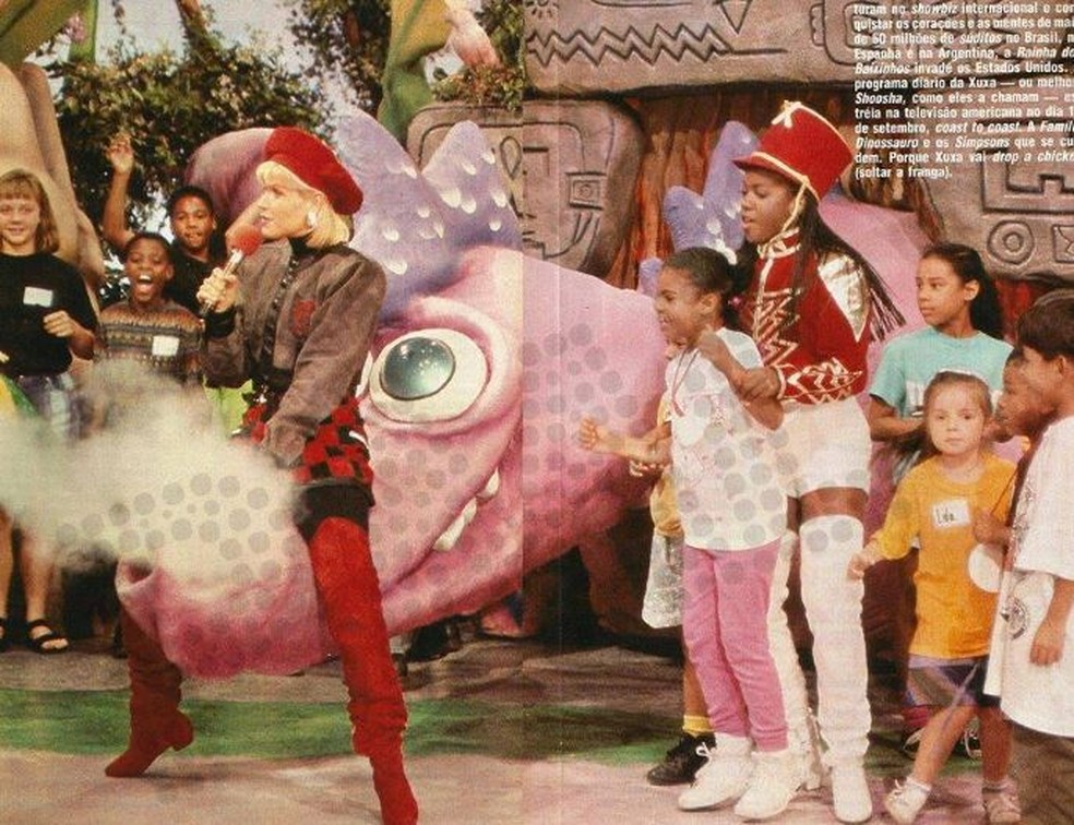 Natasha Pearce no programa da Xuxa nos EUA &mdash; Foto: reprodu&ccedil;&atilde;o