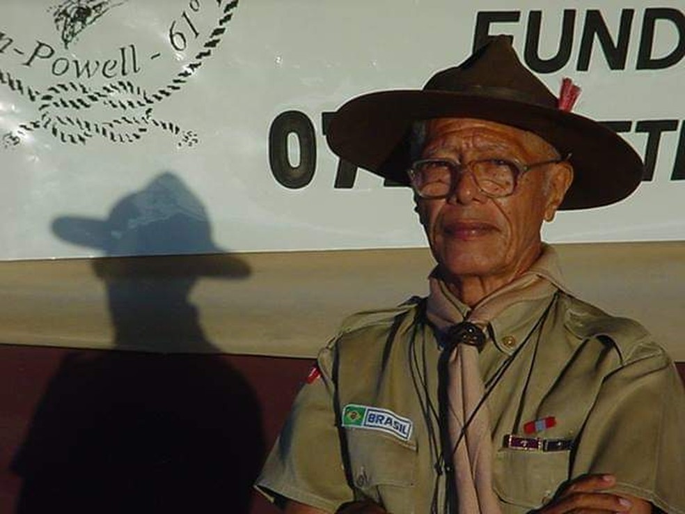 Djalma Ribeiro, era o mais antigo escoteiro do Brasil. — Foto: Arquivo Pessoal