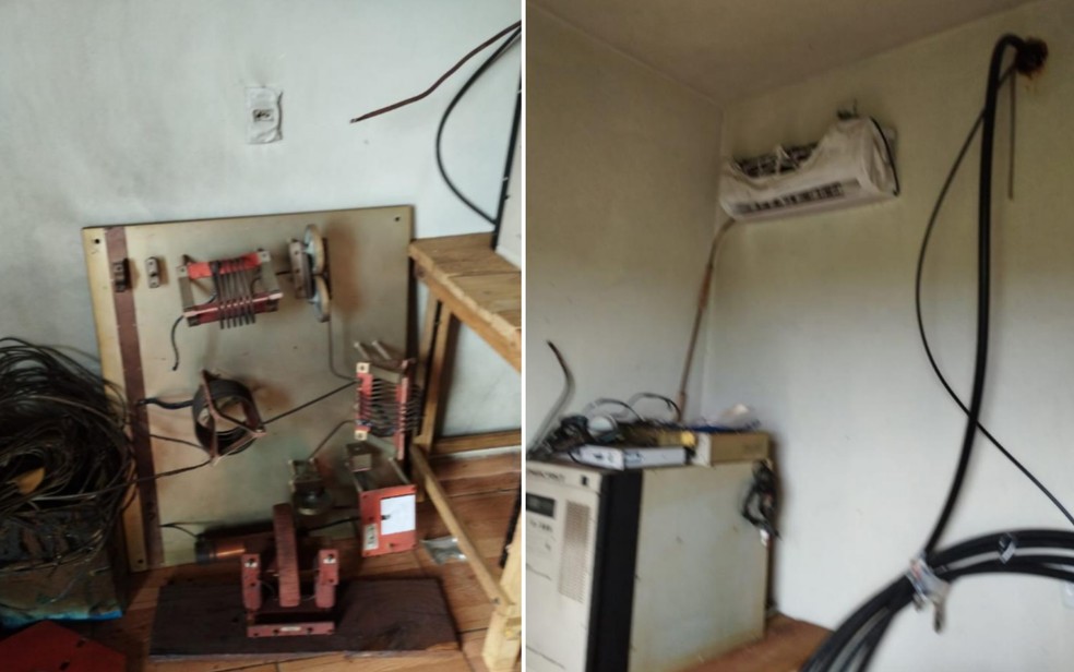 Rádio é invadida e tem equipamentos queimados — Foto: Reprodução/TV Anhanguera