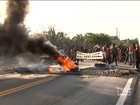 Indígenas em protesto bloqueiam a BR-316, próximo a Bom Jardim