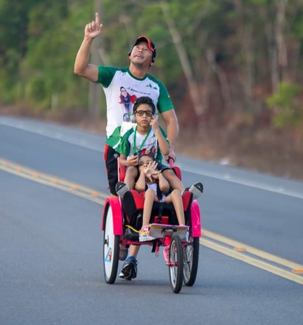 Juntos já participaram de várias corridas — Foto: Arquivo/Família Melo