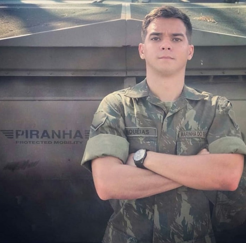 MiquÃ©ias Gabriel Ferreira entrou na Marinha em 2017 â€” Foto: DivulgaÃ§Ã£o