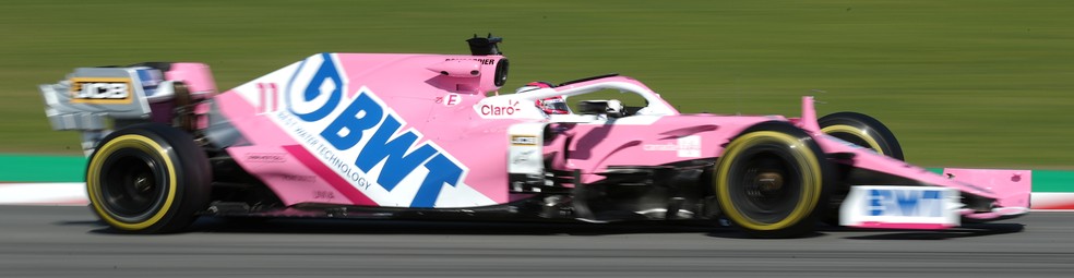 Sergio Pérez faz primeiro teste do novo carro da Racing Point — Foto: Reuters