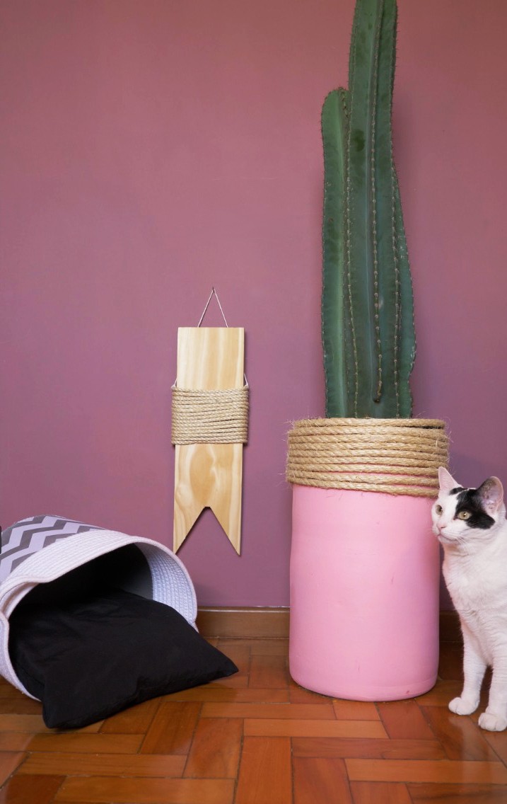 Arranhadores, caminha... aprenda 3 DIY que seus gatos vão amar! (Foto: Reprodução/Casa Vogue)