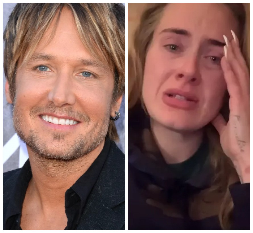 Keith Urban e Adele (Foto: Getty Images/Instagram)