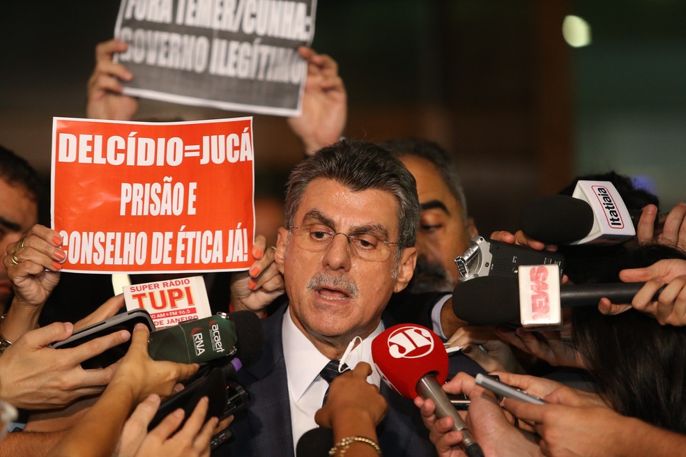 Romero Jucá deixou o Ministério do Planejamento uma semana e meia depois de ter assumido o cargo — Foto: Dida Sampaio/Estadão Conteúdo