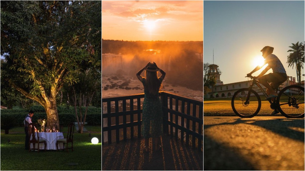 Nas instalações é possível conferir o pôr do sol e aproveitar o visual da exuberante da reserva florestal — Foto: Reprodução/ Instagram @belmondhoteldascataratas
