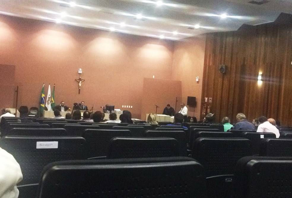 Julgamento aconteceu no Fórum Dr. Silveira Martins, em Mossoró  — Foto: Hugo Andrade/Inter TV Costa Branca