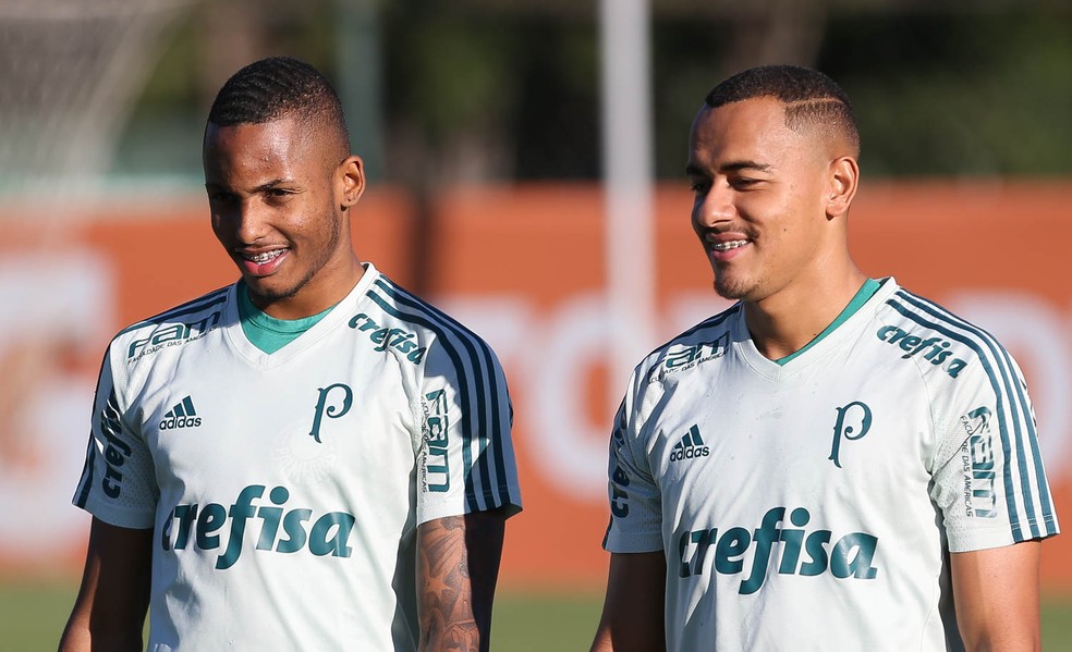 Fernando (à esquerda) ao lado de Papagaio (Foto: Cesar Greco / Ag. Palmeiras)