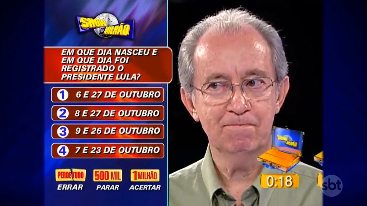 Quanto vale a primeira pergunta do Show do Milhão?