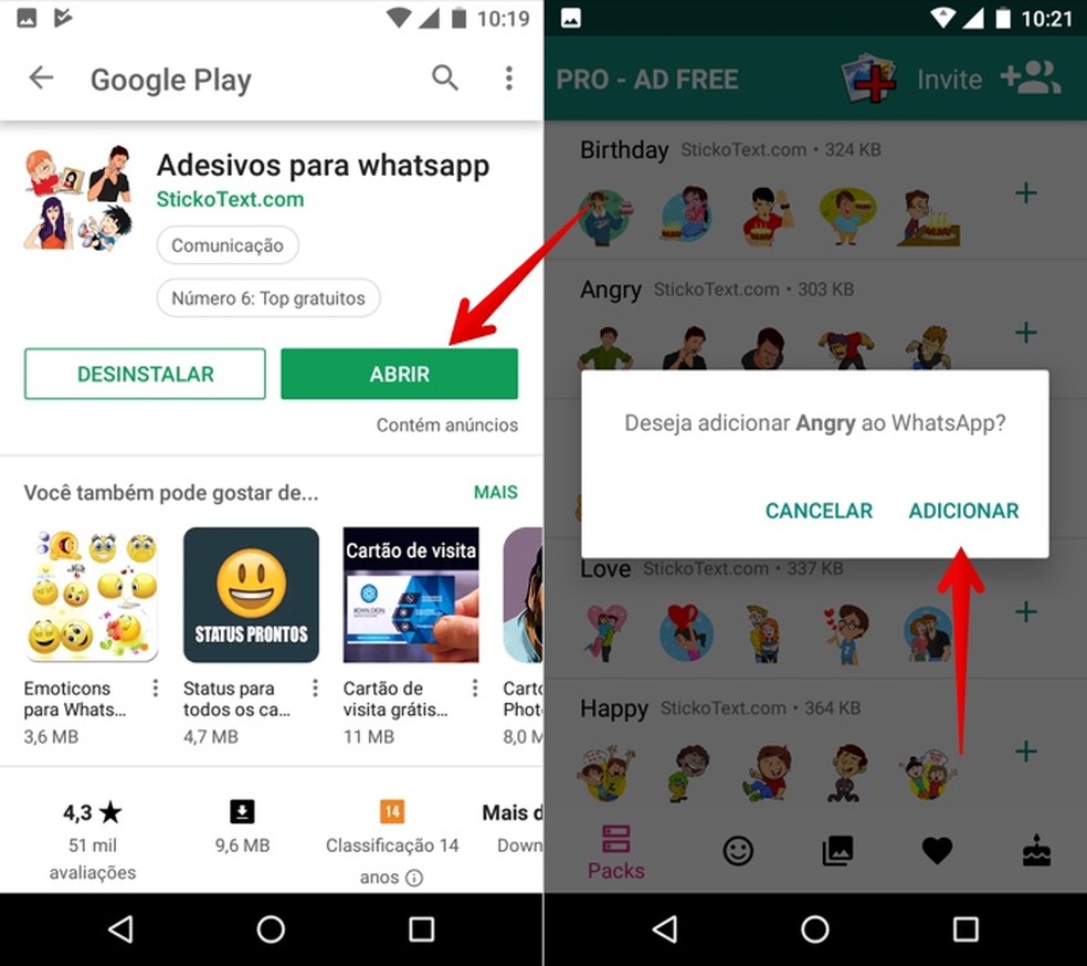 Como Baixar Figurinhas Para Whatsapp Redes Sociais Techtudo Captura de tela realizada pelo autor/reprodução)fonte: como baixar figurinhas para whatsapp