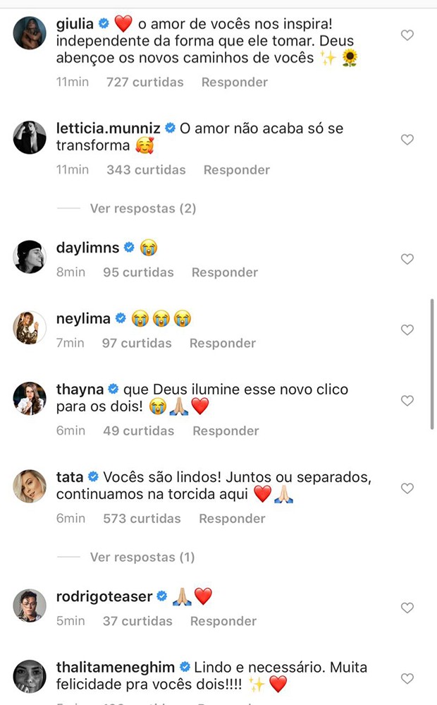 Luísa Sonza e Whindersson Nunes anunciam separação (Foto: Reprodução/ Instagram)